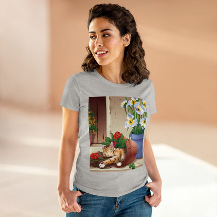 Blooming Serenity Women's Midweight Cotton Tee