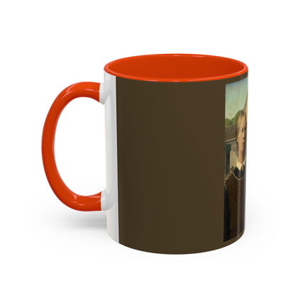 American Gothic by Grant Wood Colorful Mugs (11oz, 15oz)