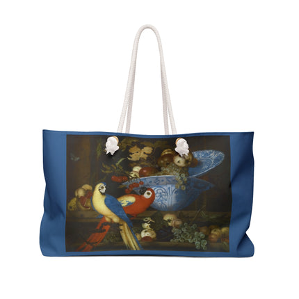 Still Life With Two Parrots by Balthasar van der Ast Weekender Bag