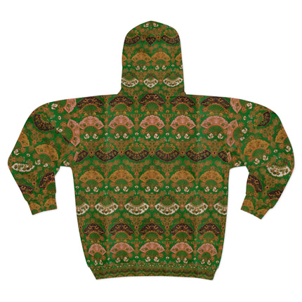 Japanese Fan Pattern by G.A. Audsley Zip Hoodie (AOP)
