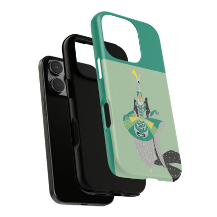 Peacock Dancer Phone Case – Opulent Glamour & Theatrical Elegance