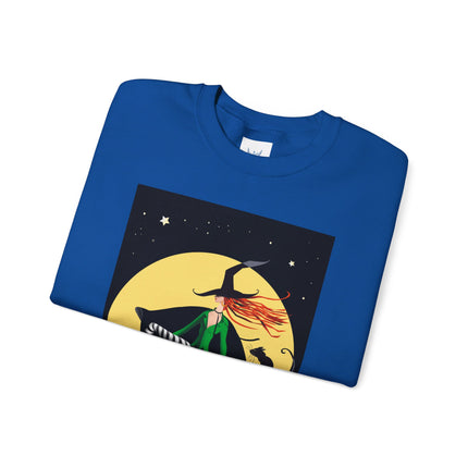 A Witch’s Moonlit Flight Unisex Heavy Blend™ Crewneck Sweatshirt