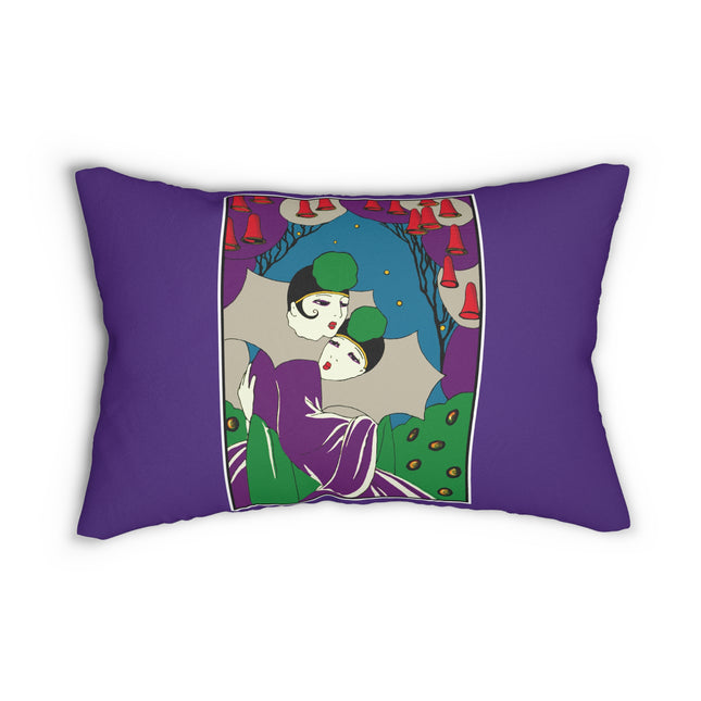 Two Pierrots Spun Polyester Lumbar Pillow