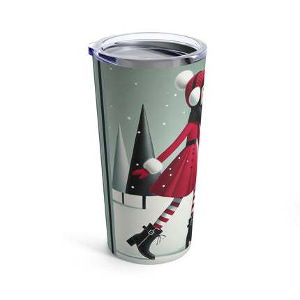 Red Sled & Curious Cats Tumbler 20oz