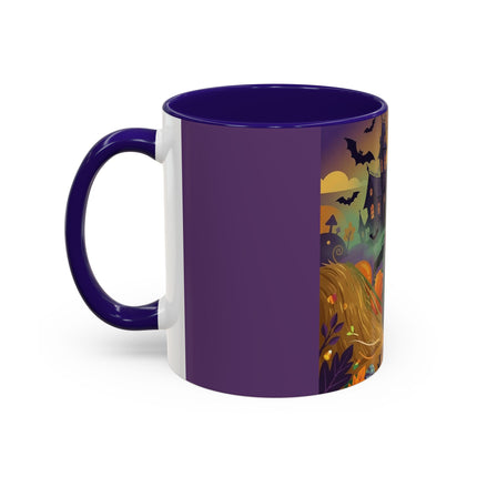 🌙🎃 The Scarecrow Of Haunted Hollow Colorful Mug – Whimsical Halloween Mystery