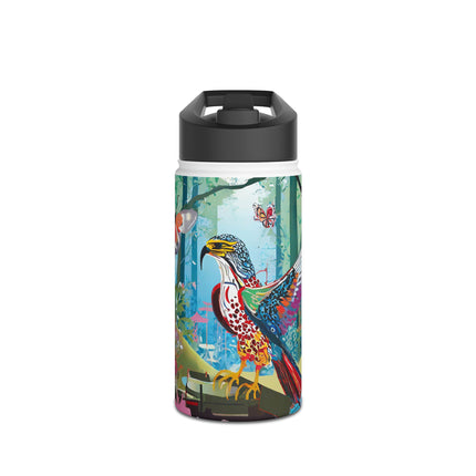 A Colorful Raptor Stainless Steel Water Bottle