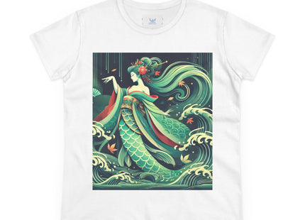 Mermaid Queen Rising from the Deep Women's Midweight Cotton Tee