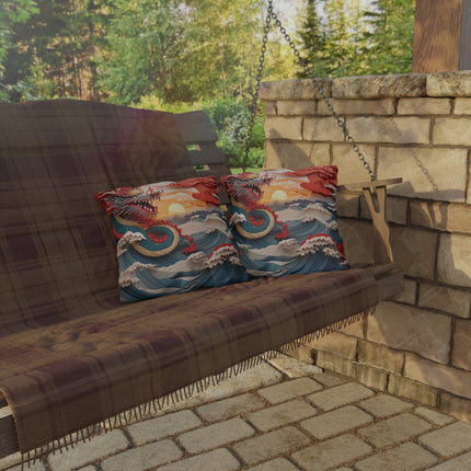 Emergence of the Dragon Outdoor Pillows
