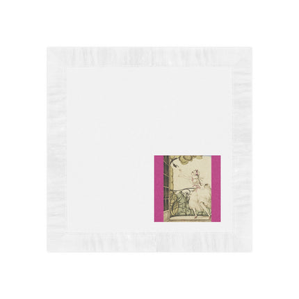 Sur talons rouges (On Red Heels) pl 02 by Gerda Wegener White Coined Napkins