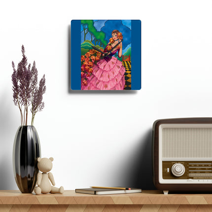 Enchanted Elegance Acrylic Wall Clock, Round and Square