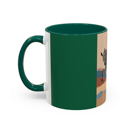 Zebra Rider Colorful Mugs – Safari Chic & Art Deco Adventure