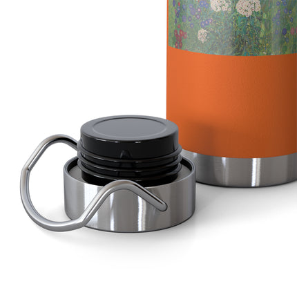 Farm Garden with Sunflowers by Gustav Klimt Copper Vacuum Insulated Bottle, 22oz