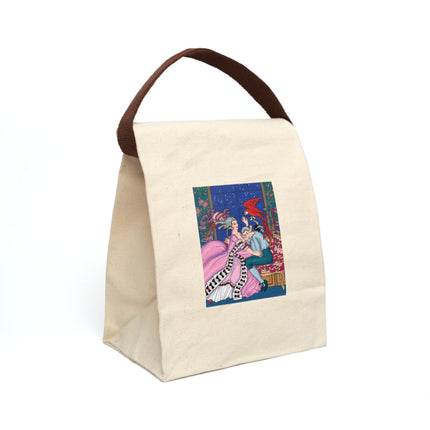 The Jealous Parrot by George Barbier Canvas Lunch Bag With Strap