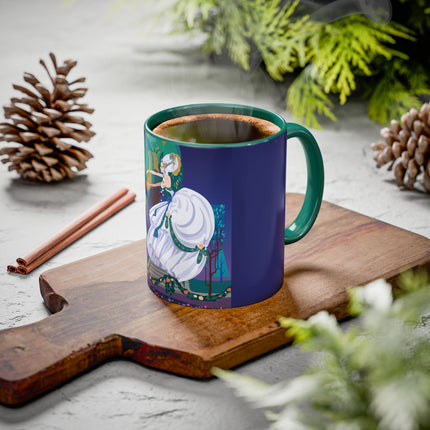 Moonlit Garden Waltz Colorful Mug (11oz, 15oz) – Rococo Romance, Garden Elegance & Enchanted Dance