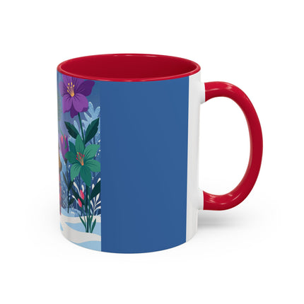 🌹❄️ The Holly Rose Of Winter Colorful Mug – Art Deco Christmas Garden