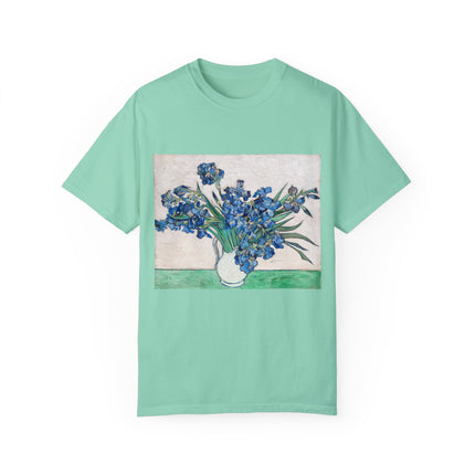 Irises by Vincent Van Gogh Unisex Garment-Dyed T-shirt