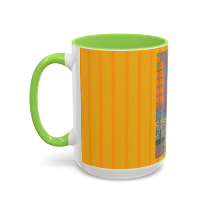 Sur Les Marches Du Jardin by Georges LePape Colorful Mugs (11oz, 15oz)