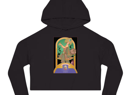 October & Opal, Tourmaline (from the Gem Series) by Sofia Chiostri Women’s Cropped Hooded Sweatshirt