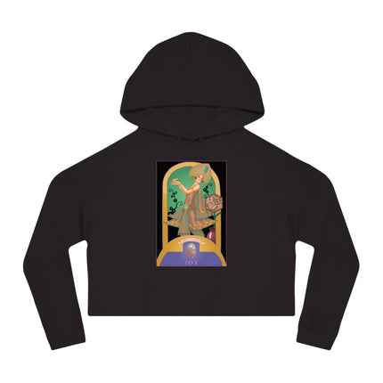October & Opal, Tourmaline (from the Gem Series) by Sofia Chiostri Women’s Cropped Hooded Sweatshirt