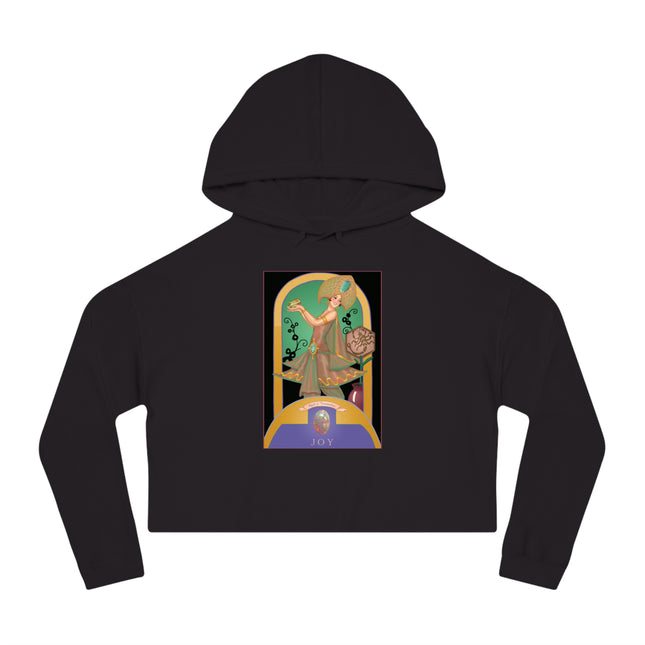 October & Opal, Tourmaline (from the Gem Series) by Sofia Chiostri Women’s Cropped Hooded Sweatshirt