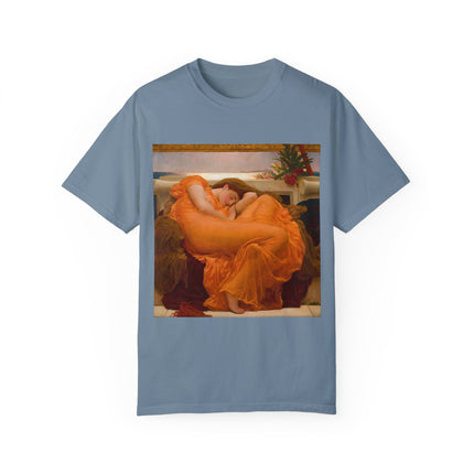 Flaming June by Frederic Leighton Unisex Garment-Dyed T-shirt