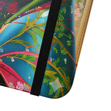 🦝✨ Cybernetic Red Panda Flip Case – Neon Charm & Futuristic Wonder