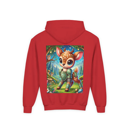 Fawn Defender Youth Hooded Sweatshirt – Gentle Courage & Forest Magic