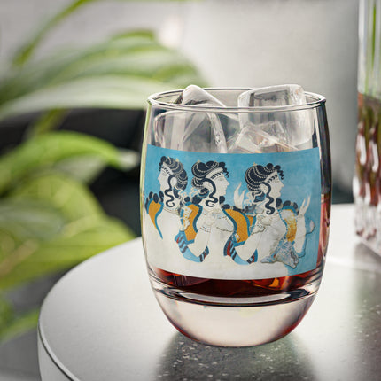 Reproduction of Ladies in Blue by Emile Gilliéron Whiskey Glass
