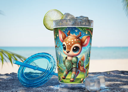 Fawn Defender Sunsplash Tumbler with Straw, 16oz