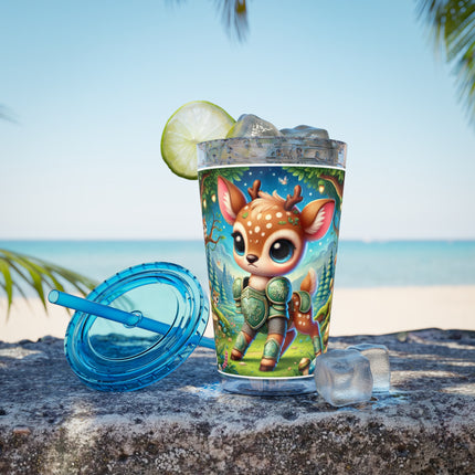 Fawn Defender Sunsplash Tumbler with Straw, 16oz