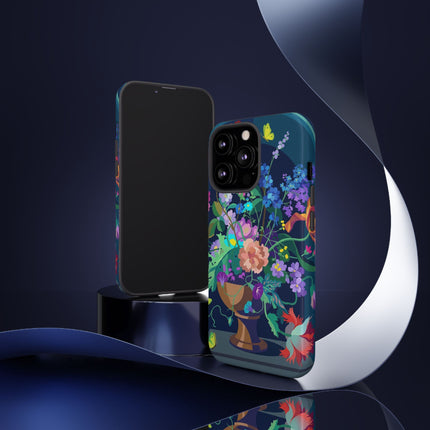 Midnight Floral Reverie Phone Case – Vibrant Bloom & Enchanted Beauty