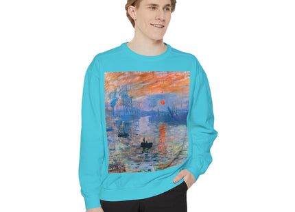 Sunrise by Claude Monet Unisex Garment-Dyed Sweatshirt