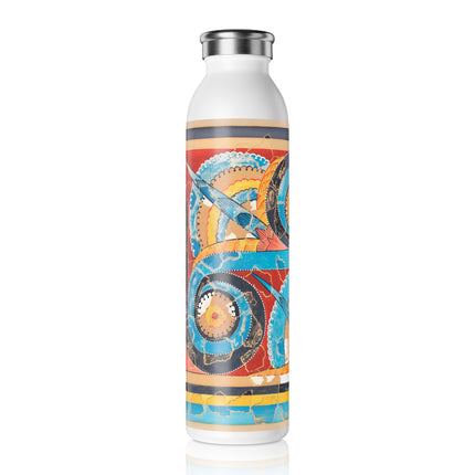 Reproduction of S-Spiral Frieze by Emile Gilliéron Slim Water Bottle
