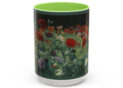 A Study of Poppies for Carnation, Lily, Lily, Rose by John Singer Sargent Colorful Mugs (11oz, 15oz)