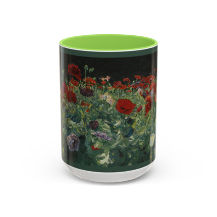 A Study of Poppies for Carnation, Lily, Lily, Rose by John Singer Sargent Colorful Mugs (11oz, 15oz)