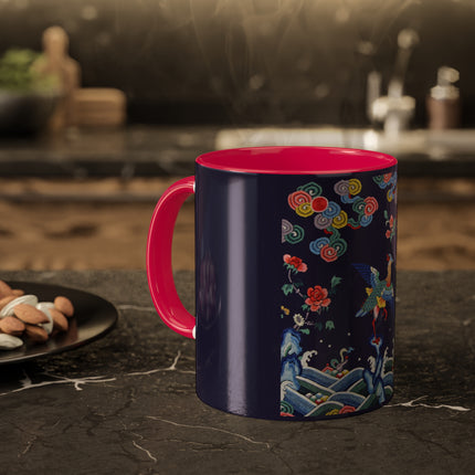 Rank Badge with Mandarin Duck Colorful Mugs, 11oz