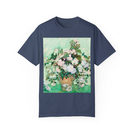Roses by Vincent Van Gogh Unisex Garment-Dyed T-shirt