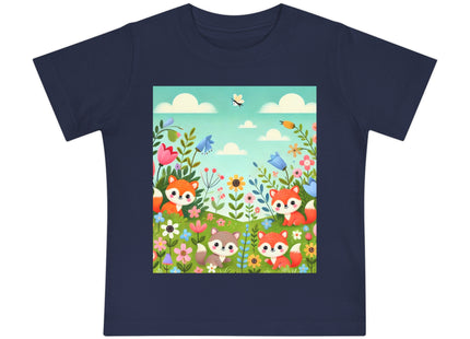 Fox Cubs in Bloom Baby Short Sleeve T-Shirt