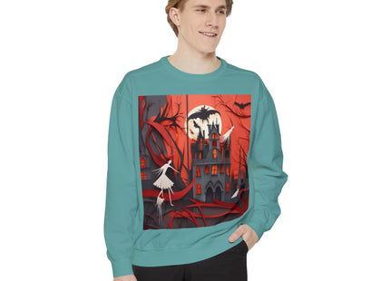 Halloween Night Scene Unisex Garment-Dyed Sweatshirt