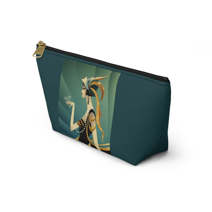 Art Deco Flapper with Bird Cosmetic Bag – Elegant Glamour & Timeless Style