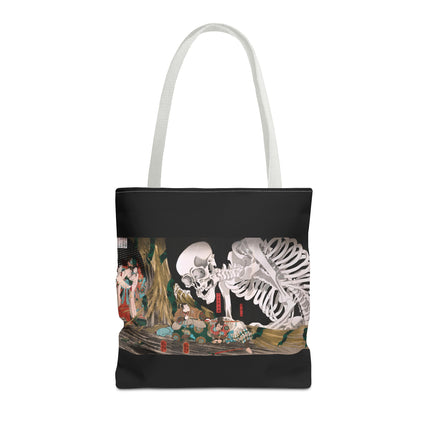 Mitsukuni Defying the Skeleton Spectre by Utagawa Kuniyoshi Tote Bag (AOP)