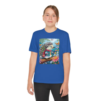 Cute Hedgehog Youth Competitor Tee – Garden Adventure & Whimsical Charm