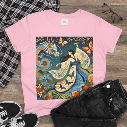 Fairy Waltz in the Butterfly Garden Cotton Tee