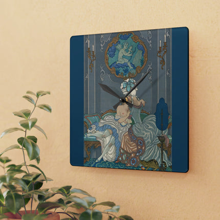 Liaisons Dangereuses by George Barbier Acrylic Wall Clock, Round & Square