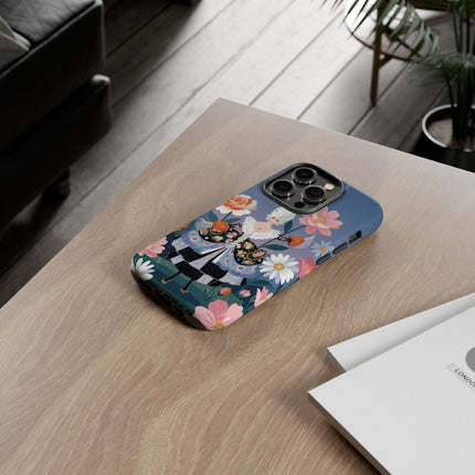🌸🎀 The Grand Floral Promenade Phone Case – Art Deco Fashion Fantasy