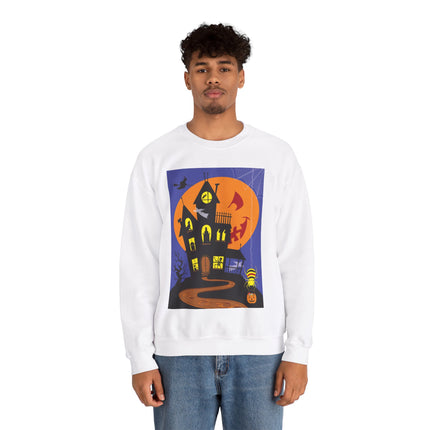 Halloween Night at the Haunted House Unisex Heavy Blend™ Crewneck Sweatshirt