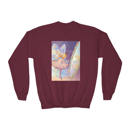 Reflections of Enchantment Youth Crewneck Sweatshirt – Fairy Magic & Elegant Wonder