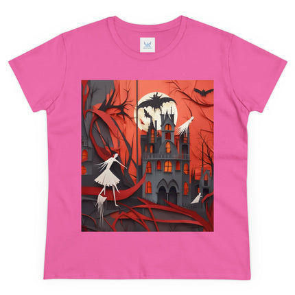 Halloween Night Scene Women's Midweight Cotton Tee