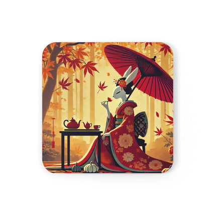 Theatrical Harvest Rabbit Cork Back Coaster