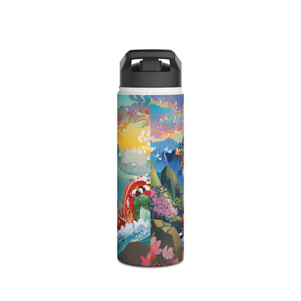 Chinese Dragon Stainless Steel Water Bottle